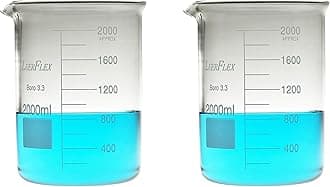 Borosilicone Glass 3.3 Griffin Beakers 2000ML 2L Pack of 2