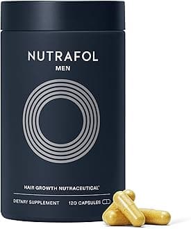 Nutrafol Men's Hair Growth Supplements, Clinically Tested for Visibly Thicker Hair and Scalp Coverage, Dermatologist Recommended - 1 Month Supply