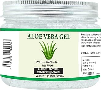 Raslok Aloe Vera Gel Pure Natural Aloe Gel For Moisturizing Face Skin & Hair Care,Durable Moisturizing Hydrating Soothing After Sun Repair Non-Sticky (325gm)