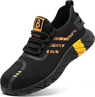 Premium Safety Shoes Durable Comfortable Footwear for Workplace Safety Steel Toe Slip Resistant Ideal for Construction Industrial Use, 42 EU