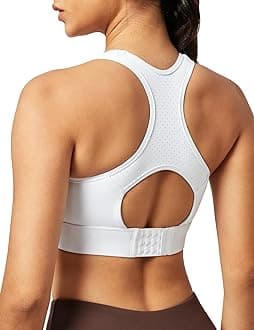 Ewedoos Sports Bras for Women High Support High Impact Sports Bras for Women Large Bust Push up Racerback Workout Running Bra