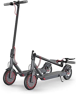 Roinside Electric Scooter - 8.5"/10''/14'' Solid Tires, 350W/500W Motor, Up to 19/22MPH& 16/21/23/24Miles Long-Range Portable Commuting Scooter for Adults with Double Braking System, App