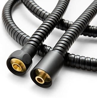 OFFO Shower Hose, 72 Inch Bidet Hose High Pressure Explosion Proof Toilet Hose for Bidet Sprayer Stainless Steel Electroplating Handheld Shower Hose Flex Hoses with Woven Inner Tube, Matte Black