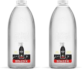 Method Daily Granite Cleaner Refill, Apple Orchard, Plant-Based Cleaning Agent for Granite, Marble, and Other Sealed Stone, 68 fl oz, (Pack of 2)