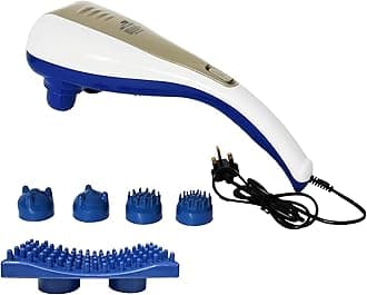 SKY LAND Powerful Handheld Massager Neck Back Massager Deep Tissue Percussion Massage for Shoulder, Leg, Foot, Muscles, Electric Double Head Full Body Massagers, EM-4138