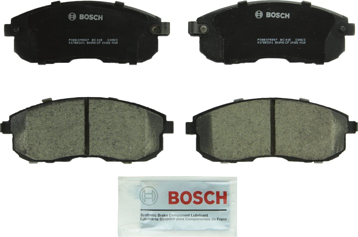 BC815 QuietCast Premium Ceramic Disc Brake Pad Set - Compatible with Select Infiniti G20, G35, I30; Nissan Altima, Cube, Maxima, Sentra, 350Z; Suzuki SX4; FRONT