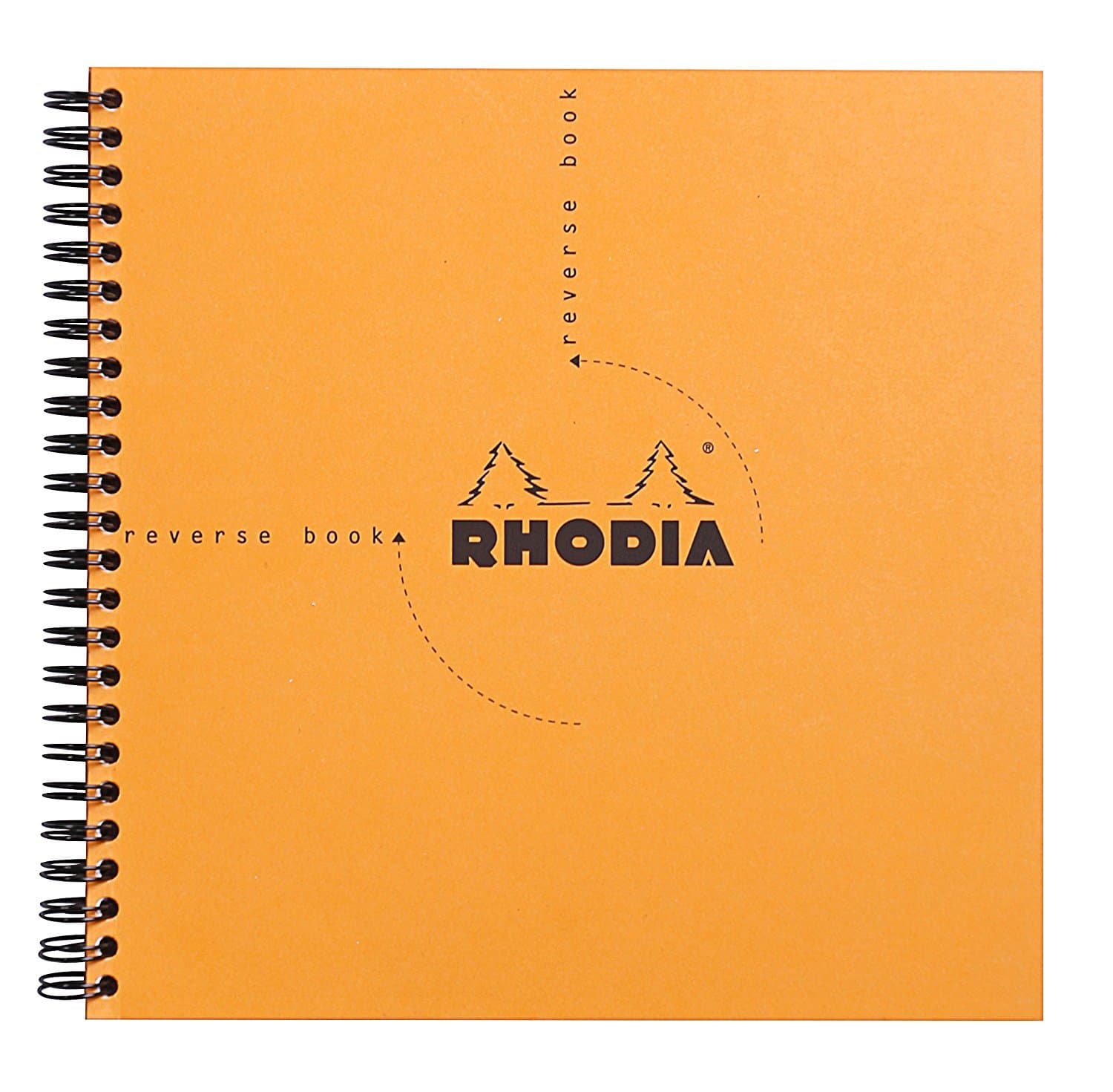 Rhodia Reverse Standard Notebook - Graph, Orange 8.25" x 8.25"