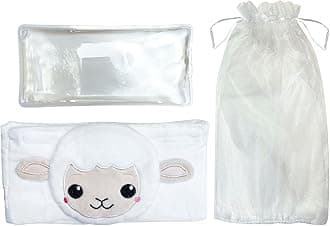 ReignDrop Colic Relief for Newborns – Gas Relief Set with Belly Band, Gel Pack, Storage Bag – Soothing Calming Warm or Cold Compression Baby Belly Belt (Lamb Gel Pack)