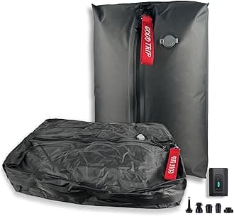 Airback Bag Vacpack,Vacuum Seal Bags for Clothing Travel,Compression Packing Cubes with Pump,Space Saver Bags for Suitcase,Waterproof Sealer Bags with Zipper (Small+Small)