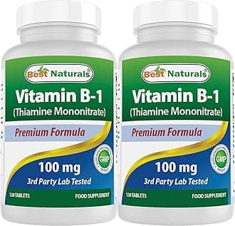 Best Naturals Vitamin B1 as Thiamine Mononitrate 100 mg 120 Tablets (120 Count (Pack of 2))