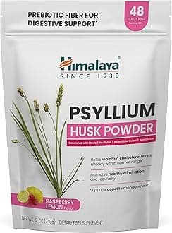 Raspberry Lemon Psyllium Husk Powder, Daily Fiber Supplement for Digestive Health & Regularity, Sugar-Free, Gluten-Free, Vegan, No Artificial Colors, Easy-to-Mix, 12 oz (340 g)