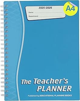 Educational Planning Books Ltd The Teacher's Planner 2023-24: A4, Turquoise, 6 Period (TP3-T)