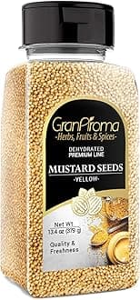 GranAroma Yellow Mustard Seeds, Mild Flavor, Dips & Dressings, For Homemade Mustard (13.4 Ounce)
