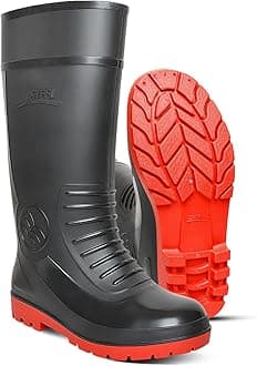 Elecant Men's (2)-f-gumboot-12-inch-red Construction Boot