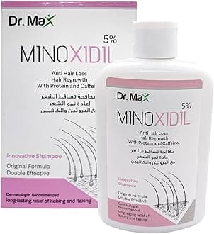 Minoxidil 5% Anti Hair Loss Shampoo, Hair Regrowth With Protein Caffeine Long Lasting Relife of Itching And Flaking