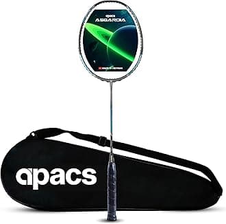 Apacs Asgardia Control (73 Grams Ultra Lightweight) Made in Vietnam | Japanese Graphite Unstrung Badminton Racket with Full Cover | G2-4 1/8 inches (Grey)