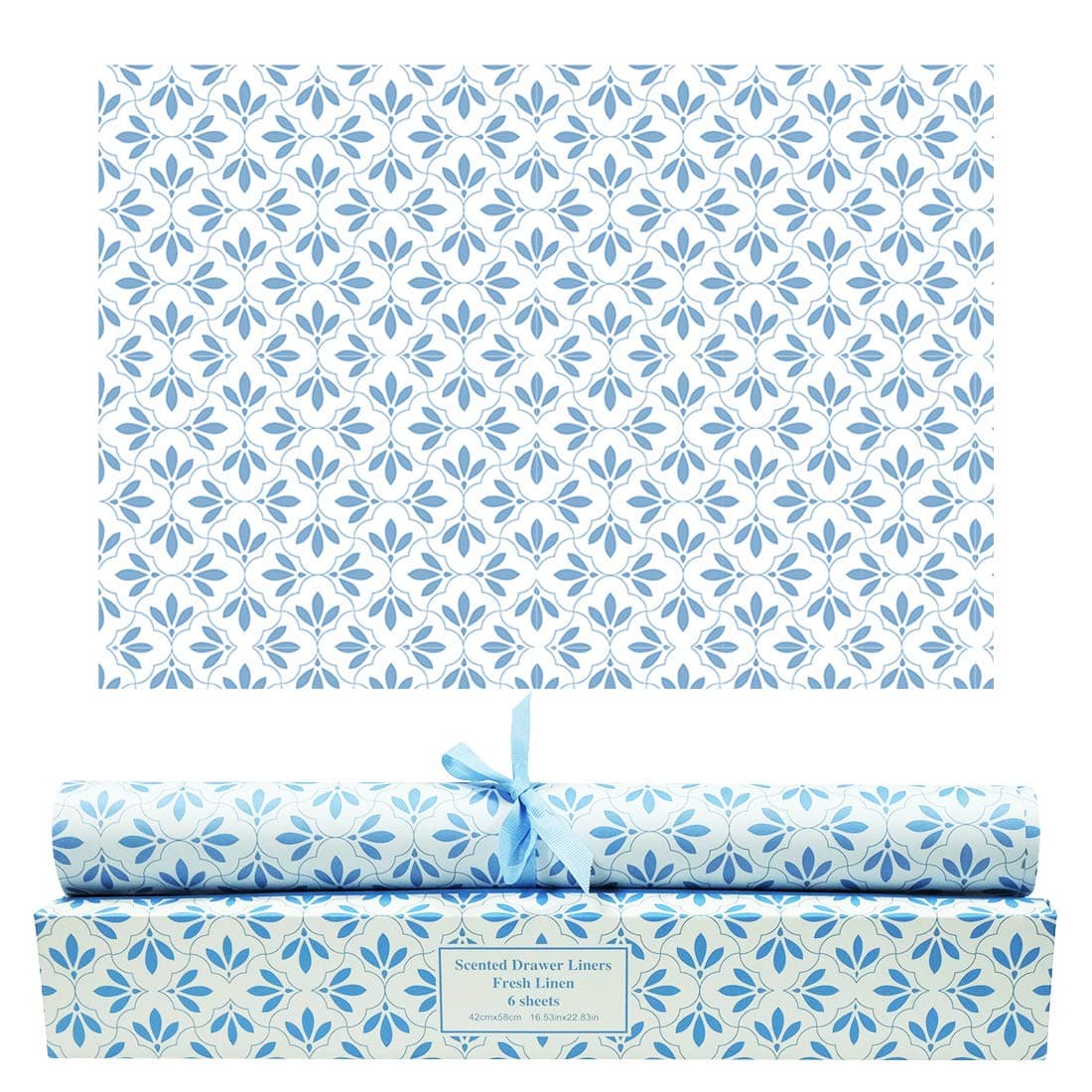 SCENTORINI Linen Scented Drawer Liners, Scent Paper Liners for Drawers, Dresser Shelf, Linen Closet, Perfect for Kitchen, Bathroom, Vanity (6 Sheets)