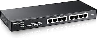 Zyxel 8-Port GbE Smart Hybrid Mode Switch | Standalone or Nebula Cloud | Desktop | Fanless [GS1915-8]