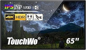 65 inch Interactive Touchscreen Monitor, Electronic Whiteboard with 16:9 FHD 1080P Display, Windows 10 All-in-One PC for Industrial, Office and Classroom, Core i5 RAM 4G & ROM 128G