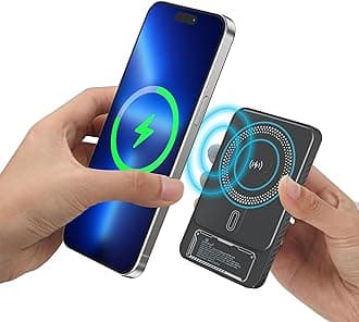 Kratos 10000mAH Magsafe Powerbank, 22.5w Wired & 18w Wireless Charging, Type C Connector and Dual Port Type A Connector Wireless Power Bank for iPhone, Samsung & Other Qi Enabled Phones