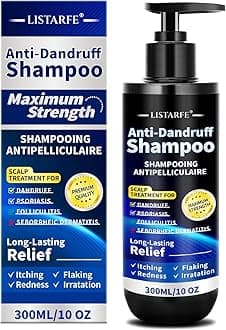 Dandruff Shampoo, Anti-Fungal Shampoo for Psoriasis & Seborrheic Dermatitis – Scalp Treatment for Itching, Flaking & Redness Relief for Men and Women, 300ML (Peppermint)