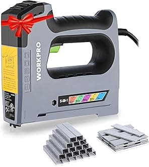 5 in 1 Staple Gun,110V Corded Brad Nailer with 2000 Staples and Nails, Electric Staple Gun for DIY Project of Woodworking