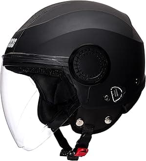 Studds Urban O/F Helmet BK/BK Strip(M) Black