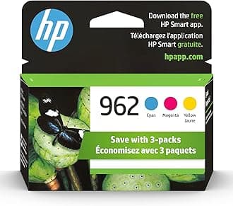 HP 962 Cyan, Magenta & Yellow Ink Cartridges, 3 Cartridges (3YP00AN)