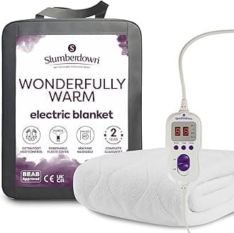 Slumberdown Wonderfully Warm Multi Zone Double Electric Blanket With 9 Heat Settings And Timer Electric Blanket Double Bed