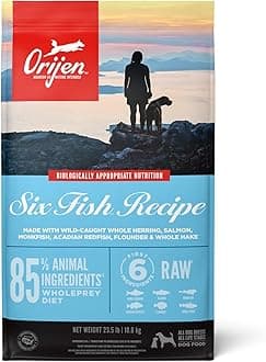 Dog Six Fish Recipe, 25lb, High-Protein Grain-Free Dry Dog Food, Packaging May Vary