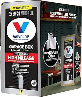 ValvolineFull Synthetic High Mileage with Enhanced MaxLife Technology 5W-20 12 QT Garage Box