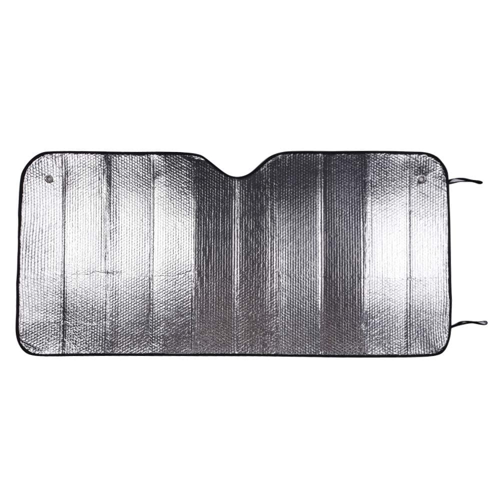 Amazon Basics UV Reflecting Foldable Front Windshield Sun Shade - 59'' x 31'', 2-MM Thickness, Silver