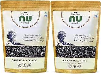 Black Rice - 1kg | All Natural, Aromatic Unpolished Kavuni Arisi | 100% Certified Organic, Gluten-Free, No Additives