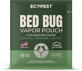 Bed Bug Vapor Pouch | Natural Bedbug Killer for Treating Luggage, Mattress, Beds, Couches, and More | Home Pest Fumigant and Fogger for Indoor Treatment of Bed Bugs | Kills Bed Bugs and Eggs