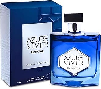 Azure Silver Extreme Sensual Woody Fragrance for Men | Long Lasting Cologne Aromatic Scent, Eau de Parfum Natural Spray - Great Holiday Gift, 3.4 Fl Oz/100 Ml