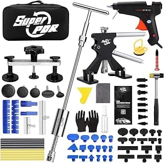 Car Dent Repair, Dent Remover Tool for Car with Dent Lifter, Slide Hammer Dent Puller, Bridge Puller, Glue Gun, Suction Cup for Car Body Paintless Dent Removal/Appliance Dent/Hail Damage