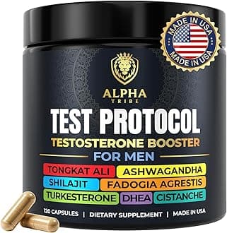 Test Protocol - Elite Natural Testosterone for Men | Testosterone Supplement for Men with Ashwagandha & Tongkat Ali (120 Count Pack of 1)