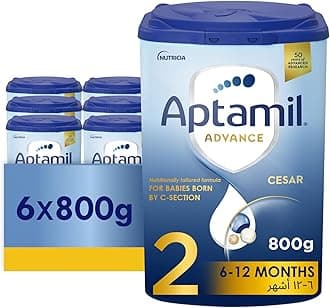 Advance Cesar 2 Follow-On Formula Milk From 6-12 Months, For C-Section Born Babies, Easy To Use Pack, 800g - Pack of 6