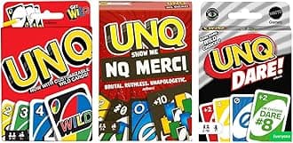 adbeni Matte UNQ Classic, Merci & Dare | Combo Pack of 3 | Fun Family Card Games for Kids & Adults | Action-Packed, Strategic & Challenge Play | Ideal for Parties, Holidays & Travel