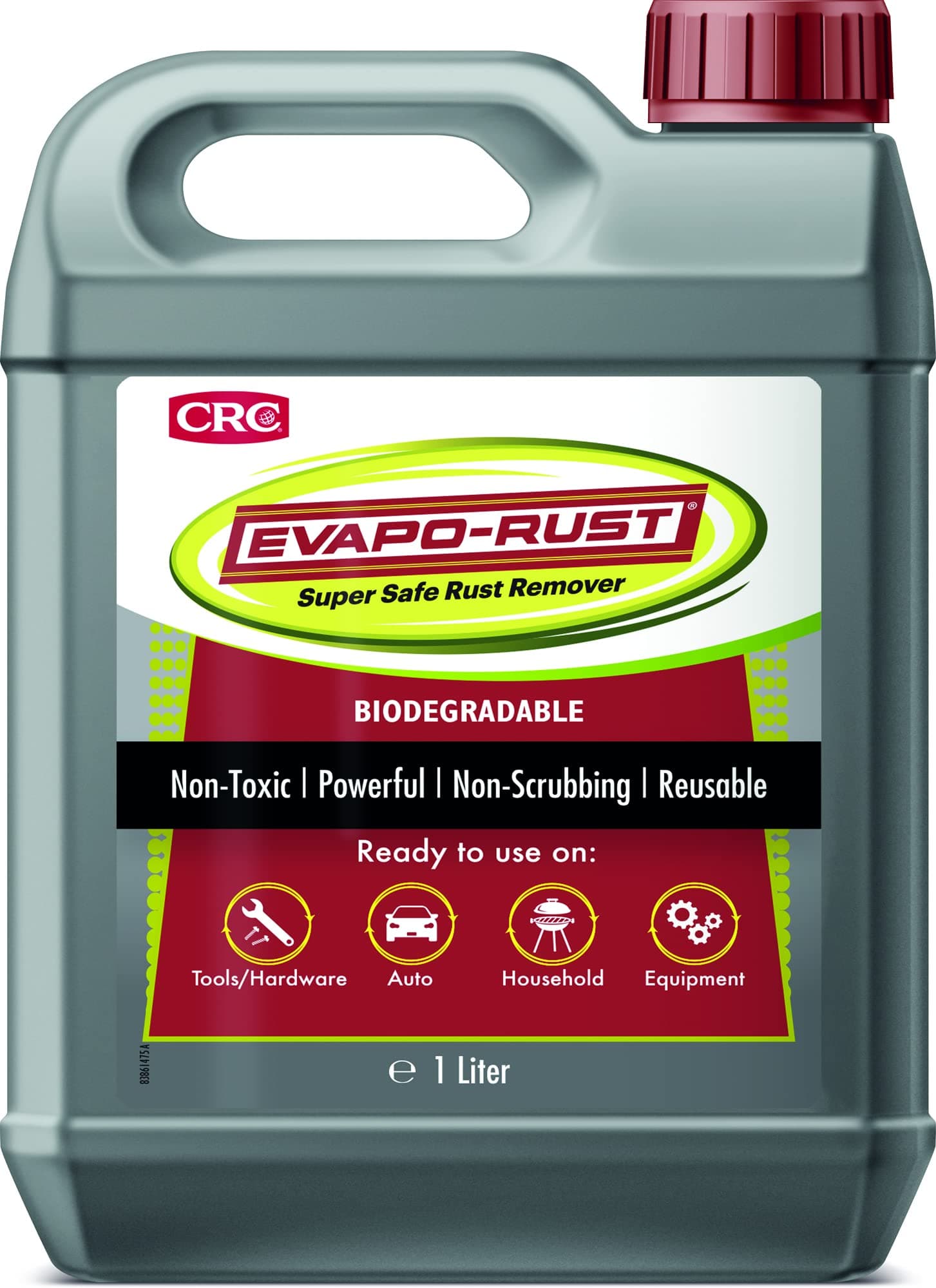 EVAPO-RUST - 1 L - Water-Based Selective Rust Stripping Agent for Iron, Steel, Cast Iron, and Chrome Plating