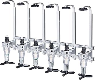 Bar Butler 4/6 Bottle Wall Mounted & Rotary Stand Drinks Optic Party Dispenser Solo Optic Spirit Drink-Ware Set (6Bottle_Wall Mounted)