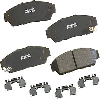 Premium SBC617 Ceramic Front Brake Pads for Acura Integra 2001-1994, Honda Civic 1995-1994, Civic del Sol 1997-1996