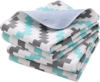 OUTCREATOR® Washable Bed Pads 34" x 56" (Pack of 2), Incontinence Mattress Protector, Anti-Slip Waterproof Underpads for Adults Kids Elderly Pets, Absorbency & Reusable Bedwetting Pads (Wave)