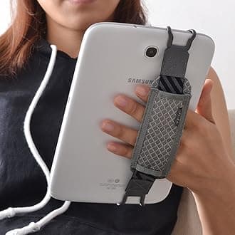 TFY Tablet Security Hand Strap Holder, Compatible with i-Pad (Mi-ni & Mini 2 & Mi-ni 3 / Air/Air 2 / Pro 9.7Inch) - Tablets - Nexus 7 / Nexus 10 and More (Gray)