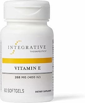 Vitamin E - Antioxidant Supplement for Cardiovascular Health Support* - Heart Support* - Dairy-Free & Gluten-Free - 60 Vitamin Softgels (60 Servings)