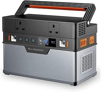 ALLPOWERS Portable Power Station 700W 606Wh MPPT Solar Generator with 2x 230V AC Outlet, 100W USB-C, 0-80% Within 1.5 Hour Fast Charging Backup Battery for Home Emergency Outdoor Trip RV Camping