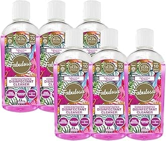 Fabulosa 4 in 1 Concentrated Antibacterial Disinfectant All Purpose Cleaner, 220ml, 6 pack, Fabventus