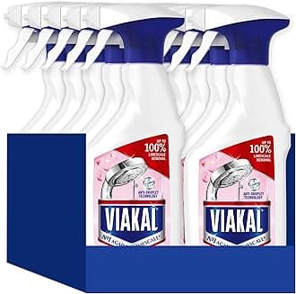 Viakal Limescale Remover Spray, Bathroom Cleaner Spray, Fresh Spring Rose Scent, 5 Litre (500 ml x 10), Toilet Cleaner Limescale Remover