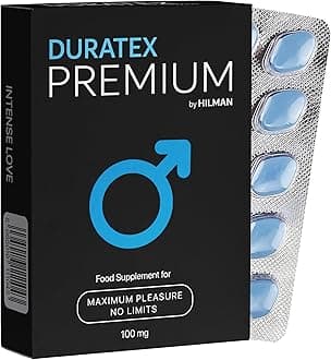 DURATEX Premium | Blue 10 Tablets | Ultra Strong 100mg | Enhanced Stamina Firm Performance | Herbal Food Supplement | Fast Acting | Ginseng | Energy and Stamina Support | Made in UK