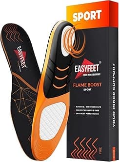{New 2024} Sport Athletic Shoe Insoles Men Women - Ideal for Active Sports Walking Running Training Hiking Hockey - Extra Shock Absorption Inserts - Orthotic Comfort Insoles for Sneakers Running Shoes